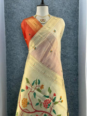 Soft Muga Cotton Paithani Saree