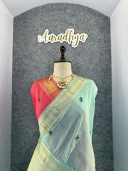 Soft Muga Cotton Paithani Saree