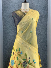 Soft Muga Cotton Paithani Saree