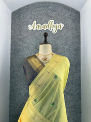 Soft Muga Cotton Paithani Saree