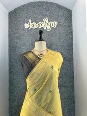 Soft Muga Cotton Paithani Saree