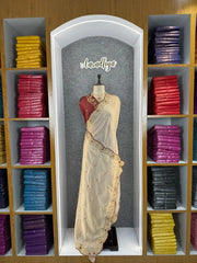 Heavy Rangoli Silk (soft) Material  Embroidery Work Saree