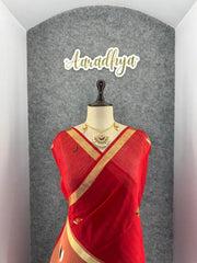 Premium Soft Pure Linen Silk Rajhans Saree