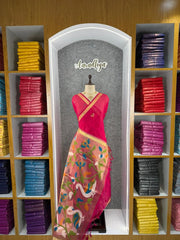 Premium Soft Pure Linen Silk Rajhans Saree