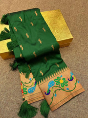 Soft Silk Peacock Design Paithani Saree