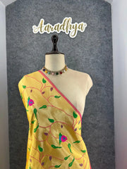 Floral Meena Zari Pallu Paithani Silk Saree