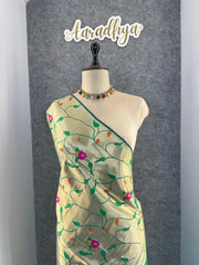 Floral Meena Zari Pallu Paithani Silk Saree