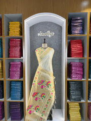 Floral Meena Zari Pallu Paithani Silk Saree