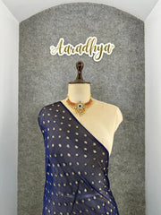 Viscose Georgette Embroidery Crown Thread Work Saree