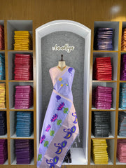 Most Trending Swan Lotus Khadi Raw SIlk Paithani Saree