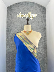 Kanchivaram Paithani Silk Big Parrot Zari Border Saree