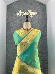 Kanchivaram Paithani Silk Big Parrot Zari Border Saree