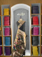 Kanchivaram Paithani Silk Big Parrot Zari Border Saree