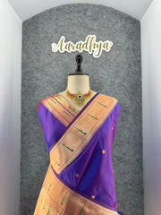 Kanchivaram Paithani Silk Big Parrot Zari Border Saree