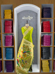 Kanchivaram Paithani Silk Big Parrot Zari Border Saree