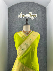 Kanchivaram Paithani Silk Big Parrot Zari Border Saree