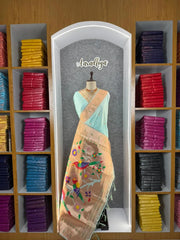 Kanchivaram Paithani Silk Big Parrot Zari Border Saree