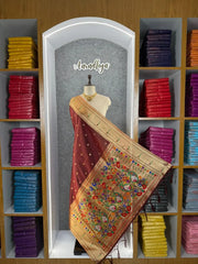 Paithani Weaving Premium Meenakari Heavy Dupatta