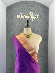 Parrot & Floral Weaving Paithani Soft Silk Saree