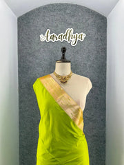 Parrot & Floral Weaving Paithani Soft Silk Saree