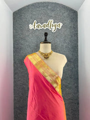 Parrot & Floral Weaving Paithani Soft Silk Saree