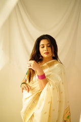 Floral Meena Zari Pallu Paithani Silk Saree