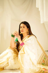 Floral Meena Zari Pallu Paithani Silk Saree