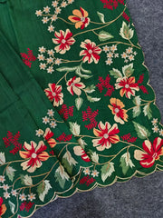 Elegant Matka Silk Embroidered Saree