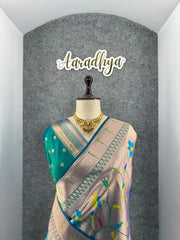 All Over Jaal Weaving Brocket Paithani Soft Silk Saree