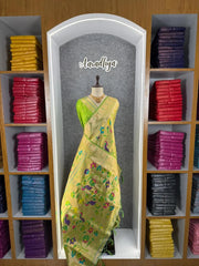 All Over Jaal Weaving Brocket Paithani Soft Silk Saree