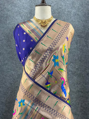 All Over Jaal Weaving Brocket Paithani Soft Silk Saree