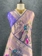 All Over Jaal Weaving Brocket Paithani Soft Silk Saree