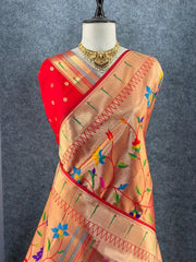 All Over Jaal Weaving Brocket Paithani Soft Silk Saree