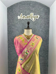 Rajwadi Mor Paithani Zari Butti Saree