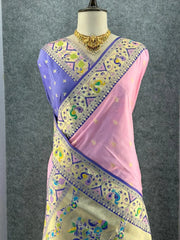 Rajwadi Mor Paithani Zari Butti Saree