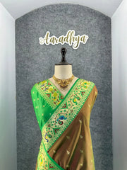 Rajwadi Mor Paithani Zari Butti Saree