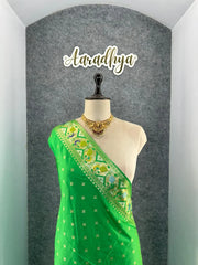 Rajwadi Mor Paithani Zari Butti Saree