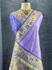 Rajwadi Mor Paithani Zari Butti Saree