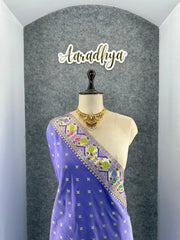 Rajwadi Mor Paithani Zari Butti Saree