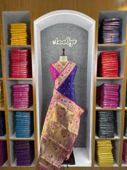 Rajwadi Mor Paithani Zari Butti Saree