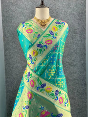 Pure Soft Silk Bandhani Patola Fusion Paithani Saree