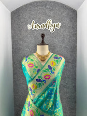 Pure Soft Silk Bandhani Patola Fusion Paithani Saree