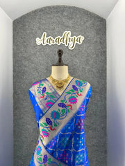 Pure Soft Silk Bandhani Patola Fusion Paithani Saree