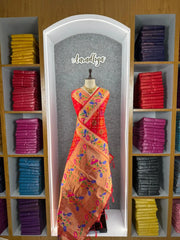 Pure Soft Silk Bandhani Patola Fusion Paithani Saree