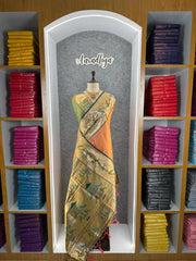 Banarsai Peacock & Parrot Weaving Paithani Saree