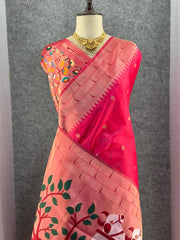 Akha Trij Meena Weaving Paithani Saree