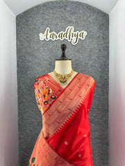 Akha Trij Meena Weaving Paithani Saree