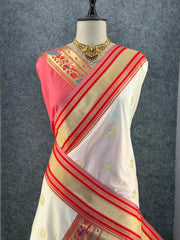 Traditional Paithani Kadiyal Border Saree