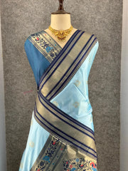 Traditional Paithani Kadiyal Border Saree