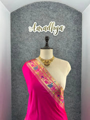 Traditional Paithani Kadiyal Border Saree